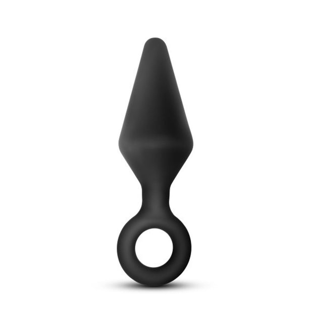Anal Adventures Platinum - Silicone Loop Plug -  Medium - Black BL-10885